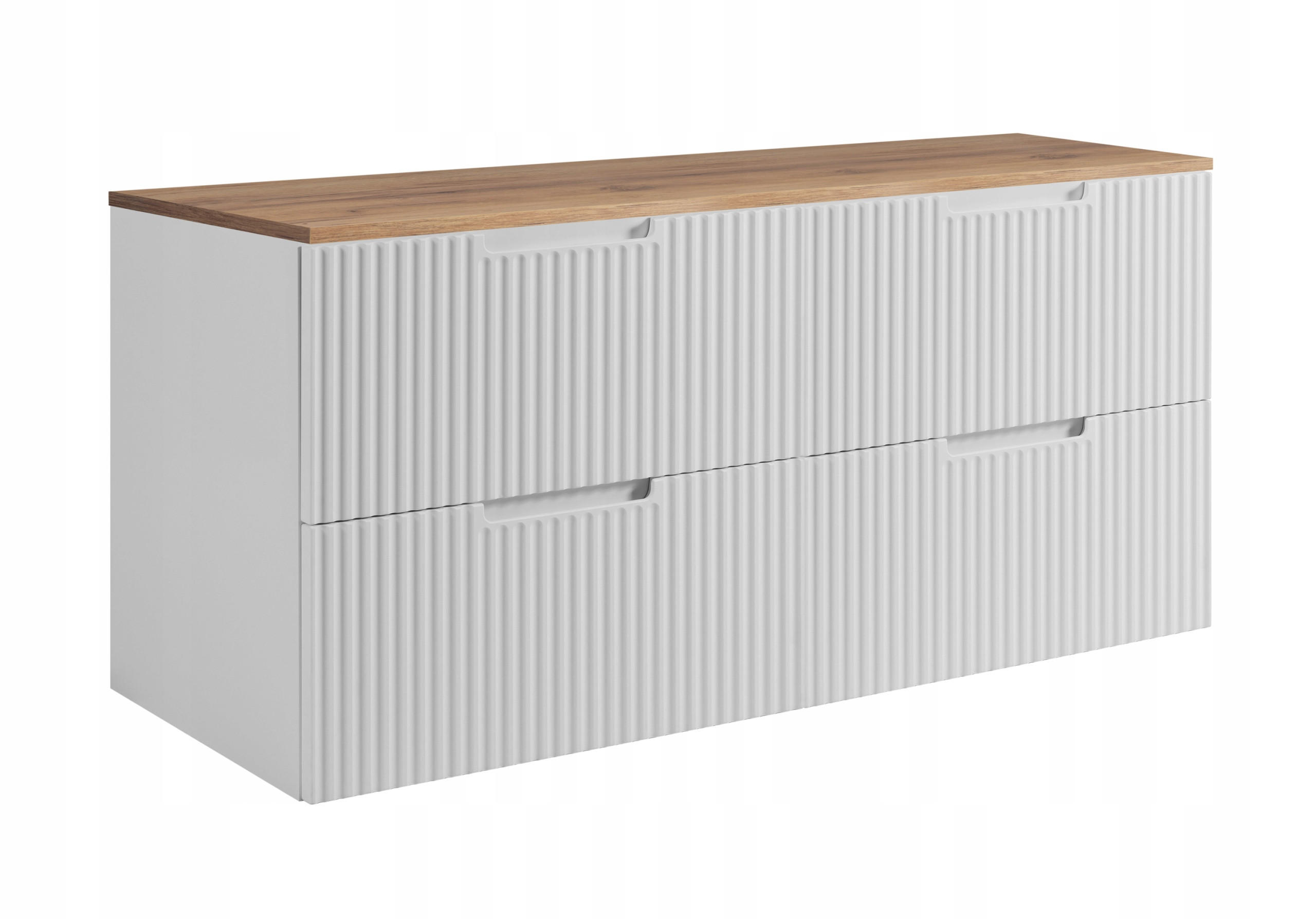 Rodan Waschbeckunterschrank Eiche, Weiß 160x58x46 cm