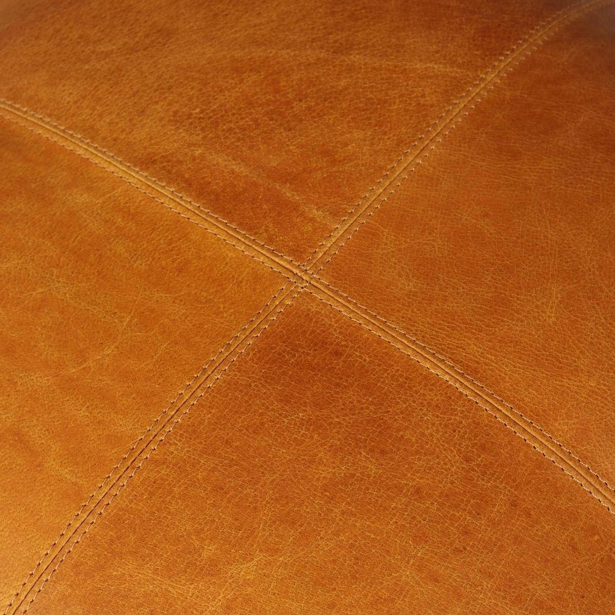 POUF 50/50/45 cm Echtleder Cognacbraun - Braun, Leder (50/45/50cm) - Furnhouse