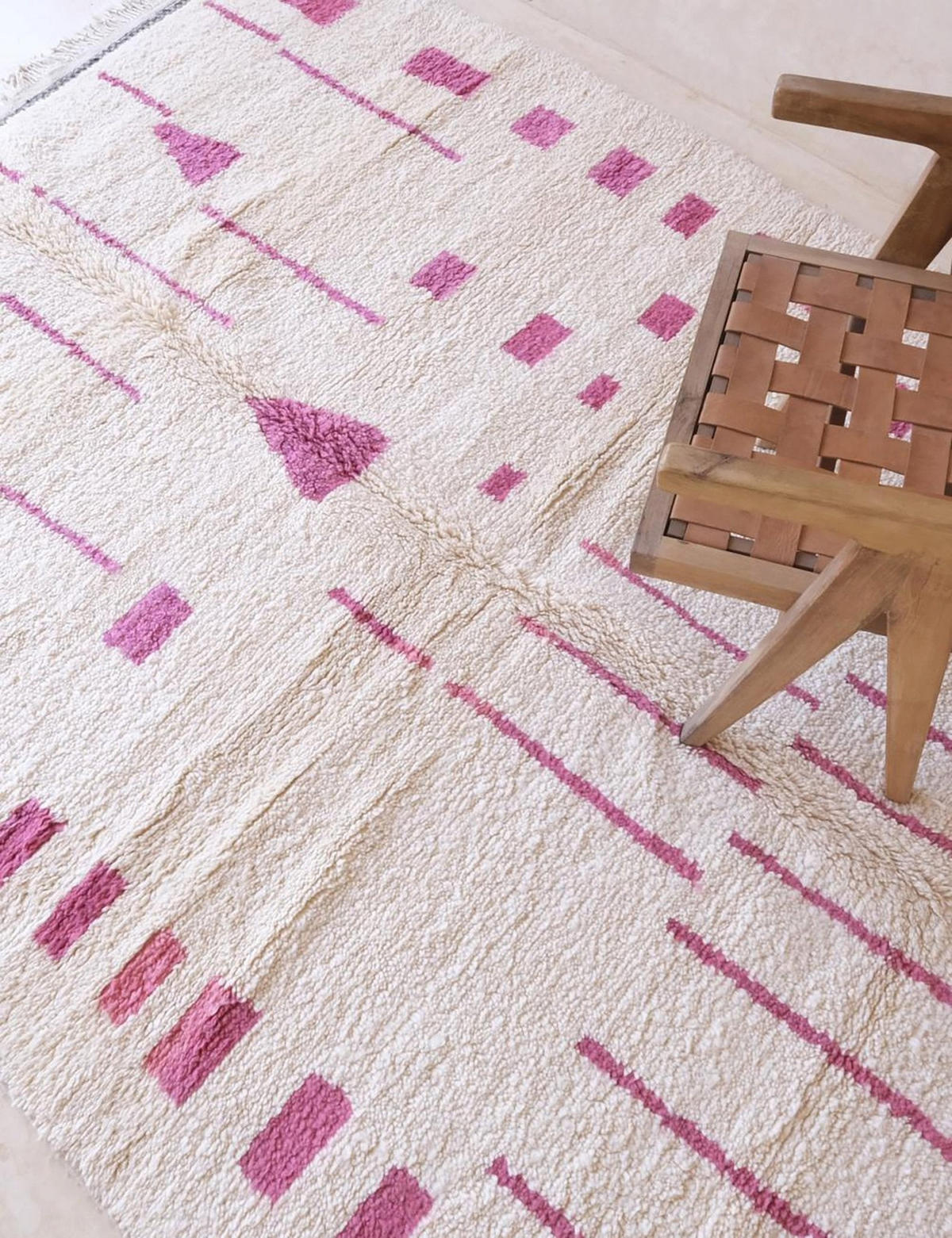 BERBERTEPPICH aus reiner Wolle 197x 303 cm - Pink, Naturmaterialien (197/303cm) - AFK Living