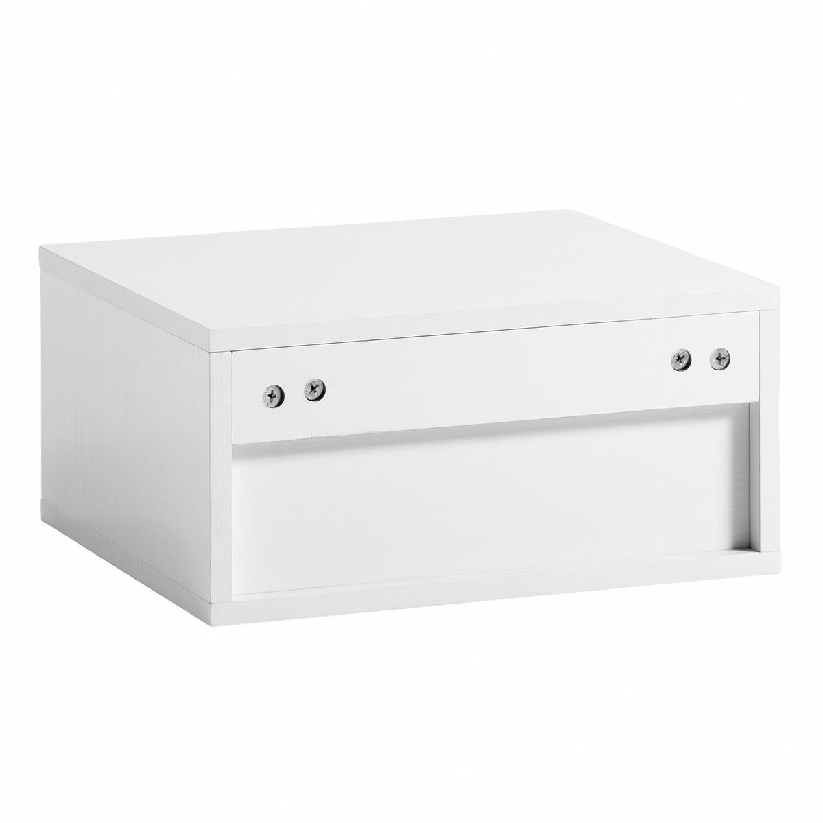 SCHWEBENDER NACHTTISCH Telmo 1 schublade Weiß - Weiß, Holzwerkstoff (40/19/35cm) - VS Venta-stock