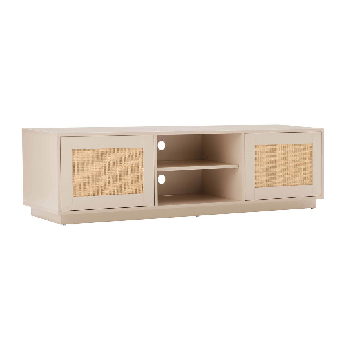 TV-MÖBEL, Beige - Beige, Holz (160/43/40cm) - Oviala