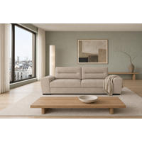 3-SITZER Carlisle Chenille Beige 274/97/93 cm - Taupe, Kunststoff/Textil (274/93/97cm) - foamnova