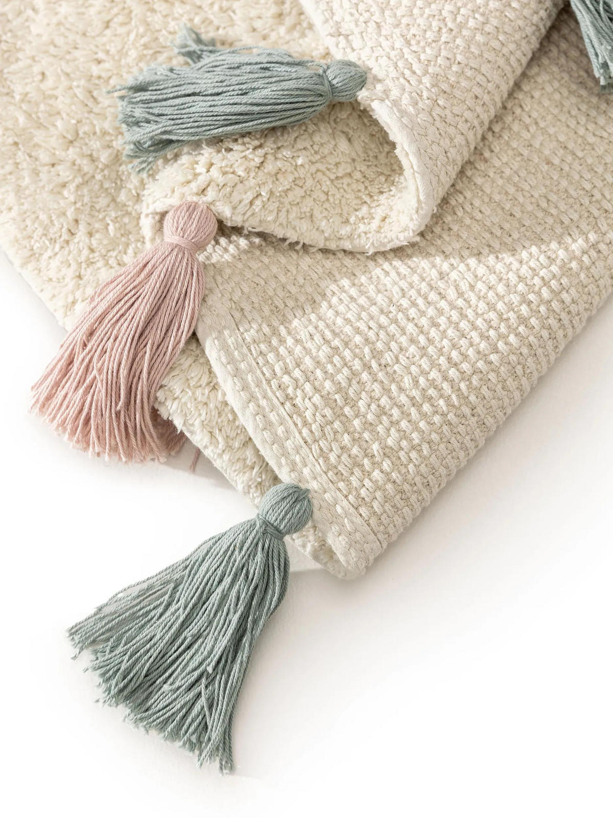KINDERTEPPICH Malu waschbar Cream ø 100 cm rund - Creme, Naturmaterialien/Textil (100/100cm) - benuta