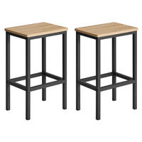 BARHOCKER 2-er Set LBC065B11 Sitz in Sonoma - Sonoma Eiche, Holzwerkstoff (40/65/30cm) - Valora
