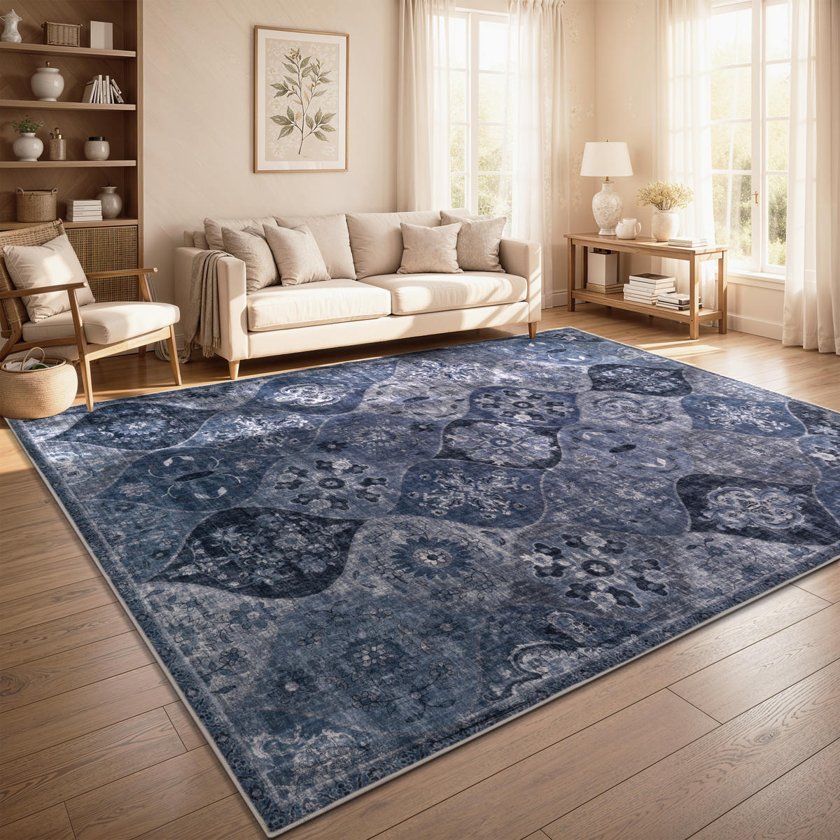 KURZFLORTEPPICH 240/340 cm Semer 421 - Blau, Textil (240/340cm) - Paco Home