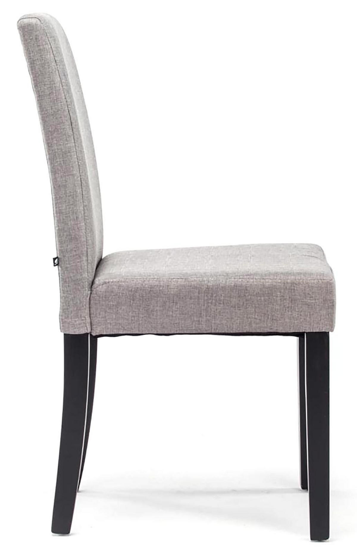 ESSZIMMERSTUHL Ines Stoff, Gestell Holz Schwarz Hellgrau - Schwarz/Grau, Holz/Textil (41/91/47cm) - TPFLiving