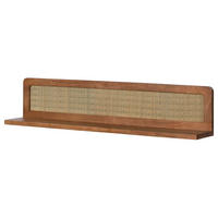 WANDREGAL Mango/Seegras 120x20x25 hellbraun lackiert MIZUMI #120 - Braun, Holz (120/25/20cm) - Massivmoebel24
