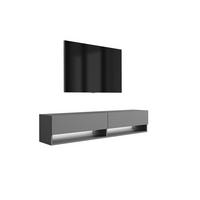 TV-LOWBOARD 170 cm Anthrazit, weiße LED, 170 × 32 × 34 cm - Grau, Holzwerkstoff (170/33.6/32cm) - 3XE LIVING