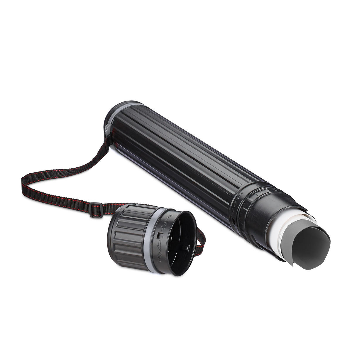 POSTERROLLE - Schwarz, Kunststoff (8/107/8cm) - Relaxdays