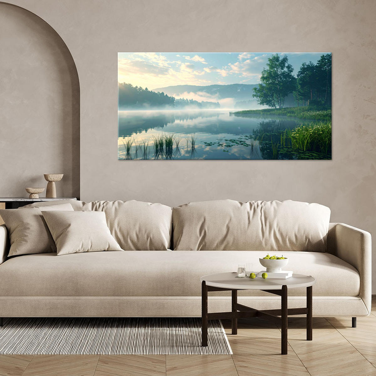 LEINWANDBILD Landschaften 100x50cm - Blau, Textil (100/50cm) - Feeby