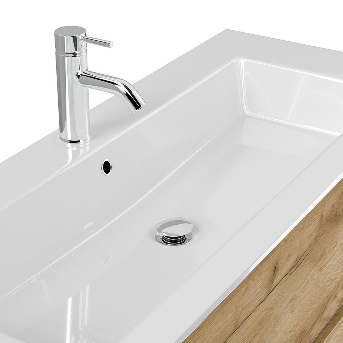 WASCHTISCH Livigno-02 - Braun, Holzwerkstoff (120/59/47cm) - Lomado