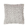 SAMTKISSEN Grace grau 45/45 cm plissiert in Flechtoptik - Grau, Textil (45/45cm) - Homescapes