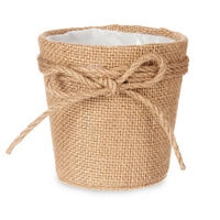 BLUMENTOPF Jute geflochten Ø 10 cm - Braun, Kunststoff (10/11cm)
