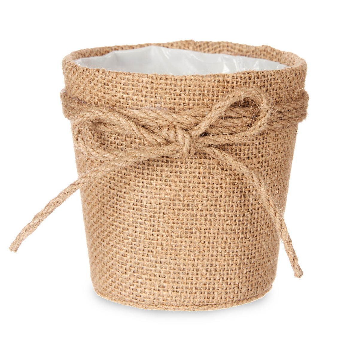 BLUMENTOPF Jute geflochten Ø 10 cm - Braun, Kunststoff (10/11cm)