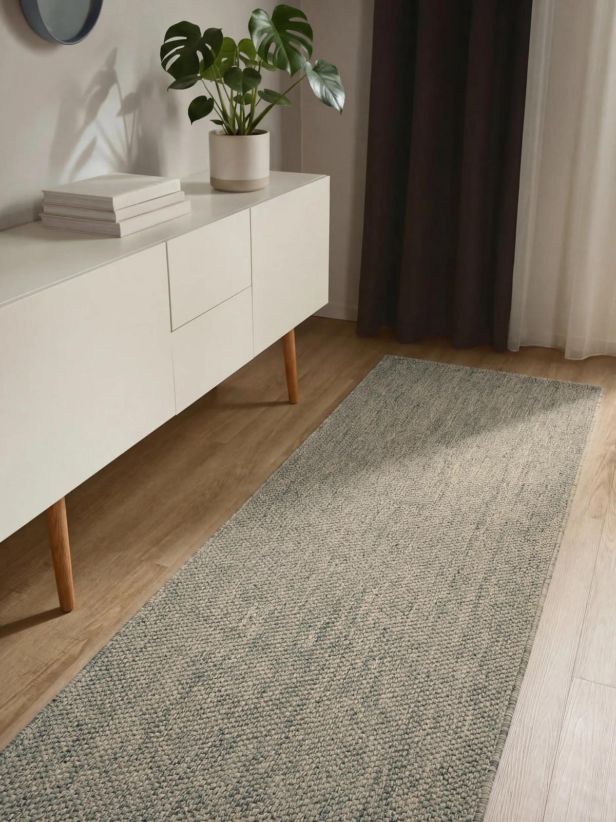 OUTDOORLÄUFER Iowa Dunkelgrau 80/300 cm - Dunkelgrau, Kunststoff/Textil (80/300cm) - benuta