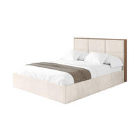 POLSTERBETT mit Bettkasten und Lattenrost, Bett mit Matratze H3/H4 - LILA 140x200 Beige - Greige, Holzwerkstoff/Textil (140/200cm) - ALTDECOR