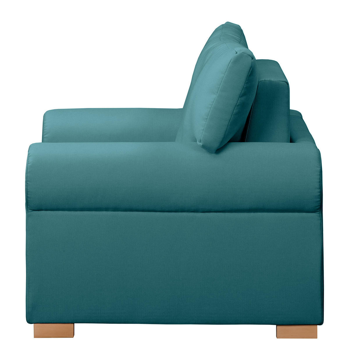 SCHLAFSOFA mit Husse - Türkis/Buchefarben, Buchenholz/Textil (125/90/90cm) - home24