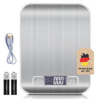 KÜCHENWAAGE mit LCD Display - Silberfarben, Metall (16.5/3/20.5cm) - Intirilife
