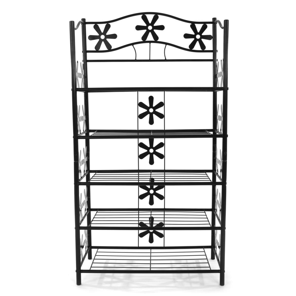 SCHUHREGAL Schwarz - Schwarz, Metall (60/112/30cm) - MCW