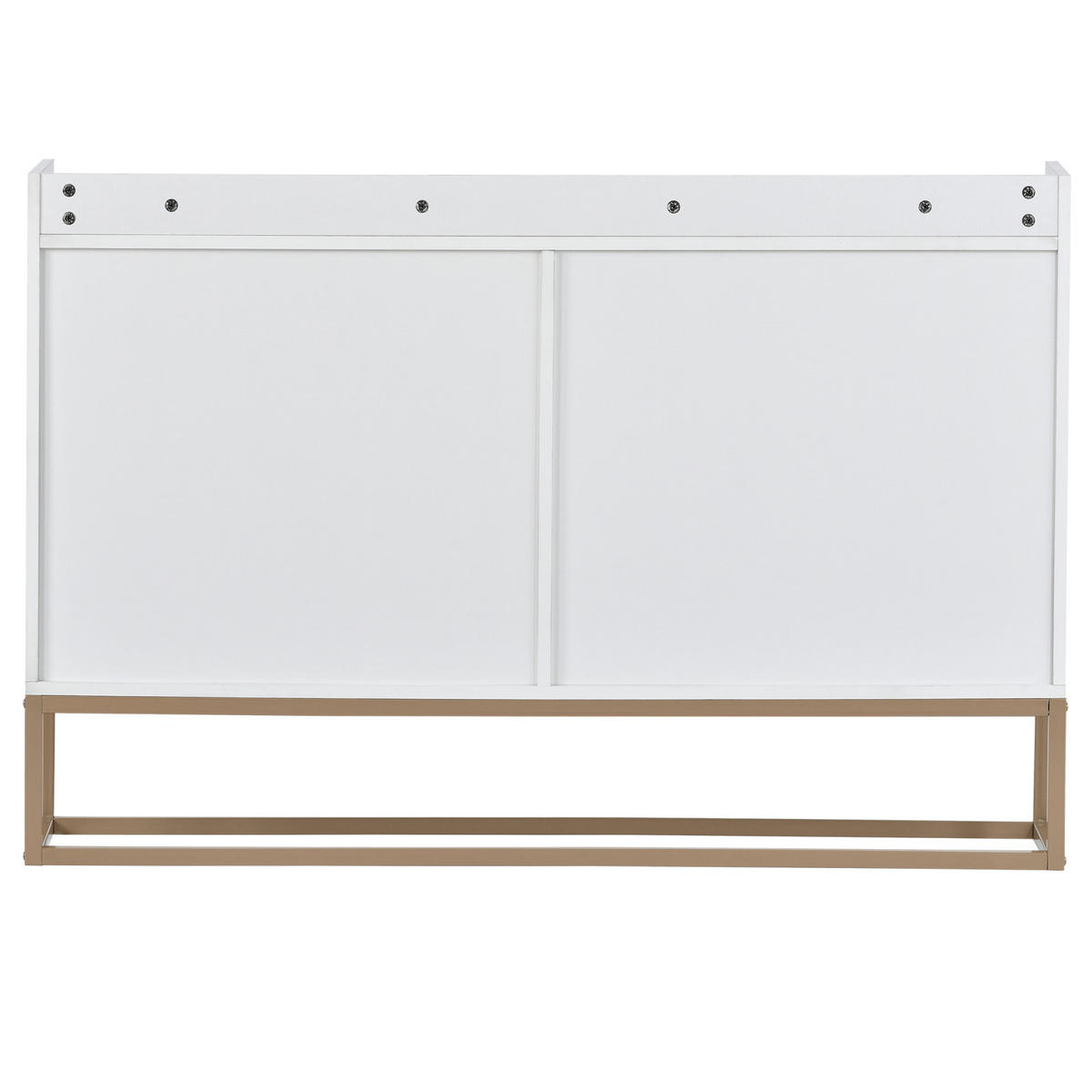 SIDEBOARD 120x30x80 cm Weiß 4 Türen grifflos Buffetschrank modern - Weiß, Holz/Metall (30/80/120cm) - PARAFTA HOME