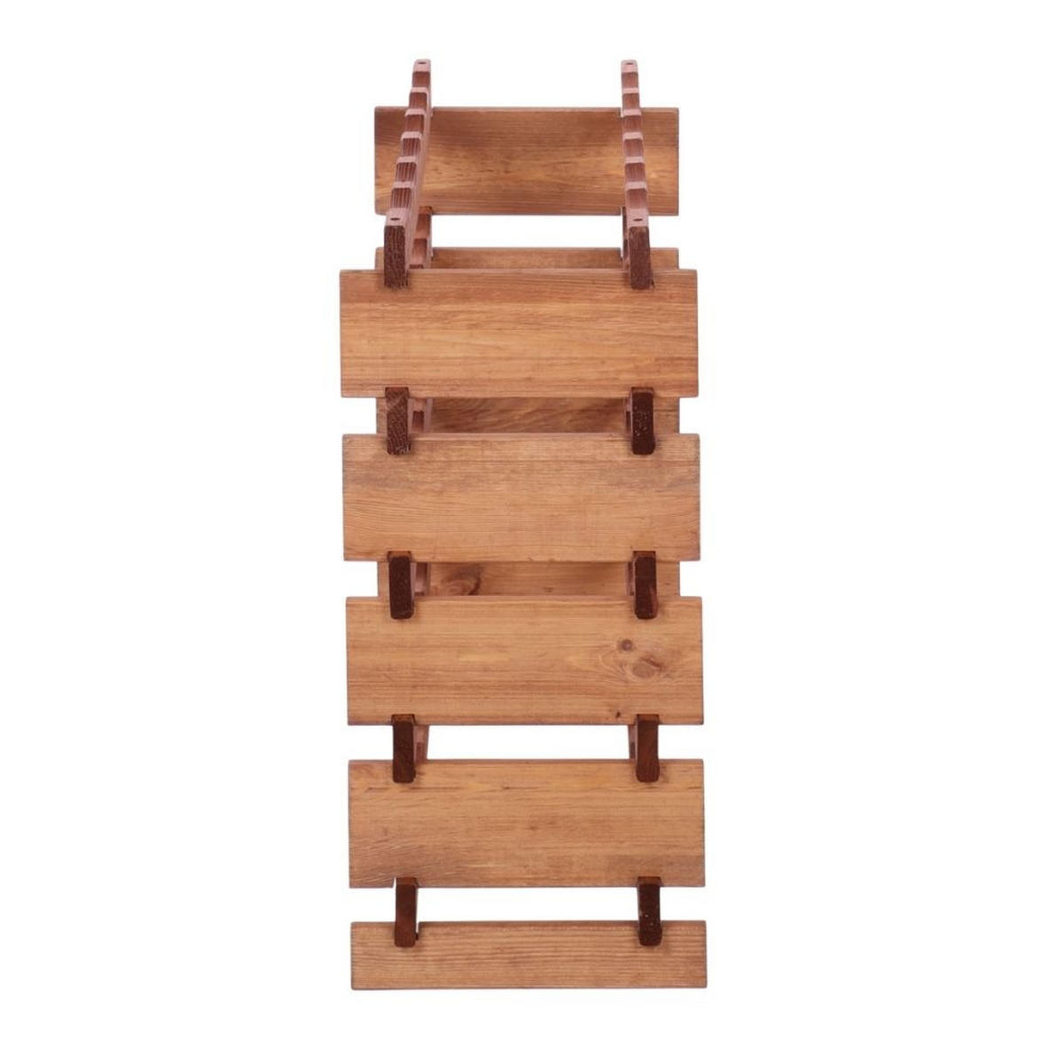 WEINREGAL VINOTECA FLEX PRO HxBxT 65x65x28cm 30 Flaschen auf 5 Ebenen Braun geölt - Braun, Holz (65/65/28cm) - PROREGAL