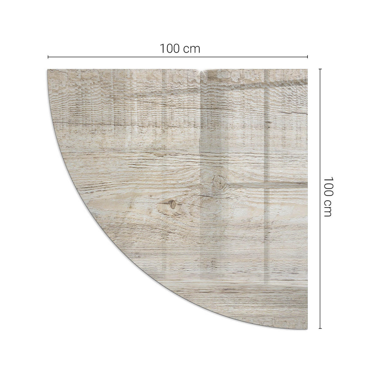 GLASPLATTE für Kamin 100x100 cm Beige - Beige, Glas (100/100/0.4cm) - ArtPrintCave