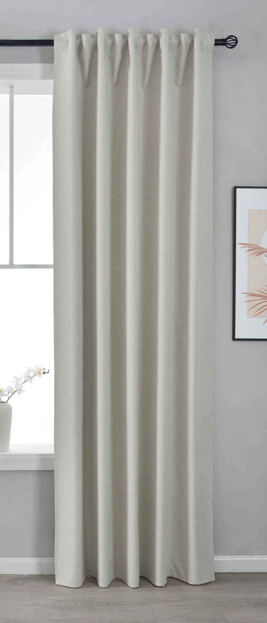 VORHANG BOSTON DARK HxB 245x140 cm Creme - Creme, Textil (140/245cm) - Gardinenbox