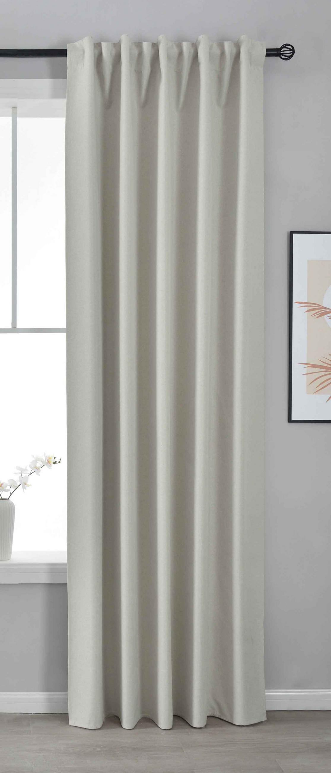 VORHANG BOSTON DARK HxB 245x140 cm Creme - Creme, Textil (140/245cm) - Gardinenbox