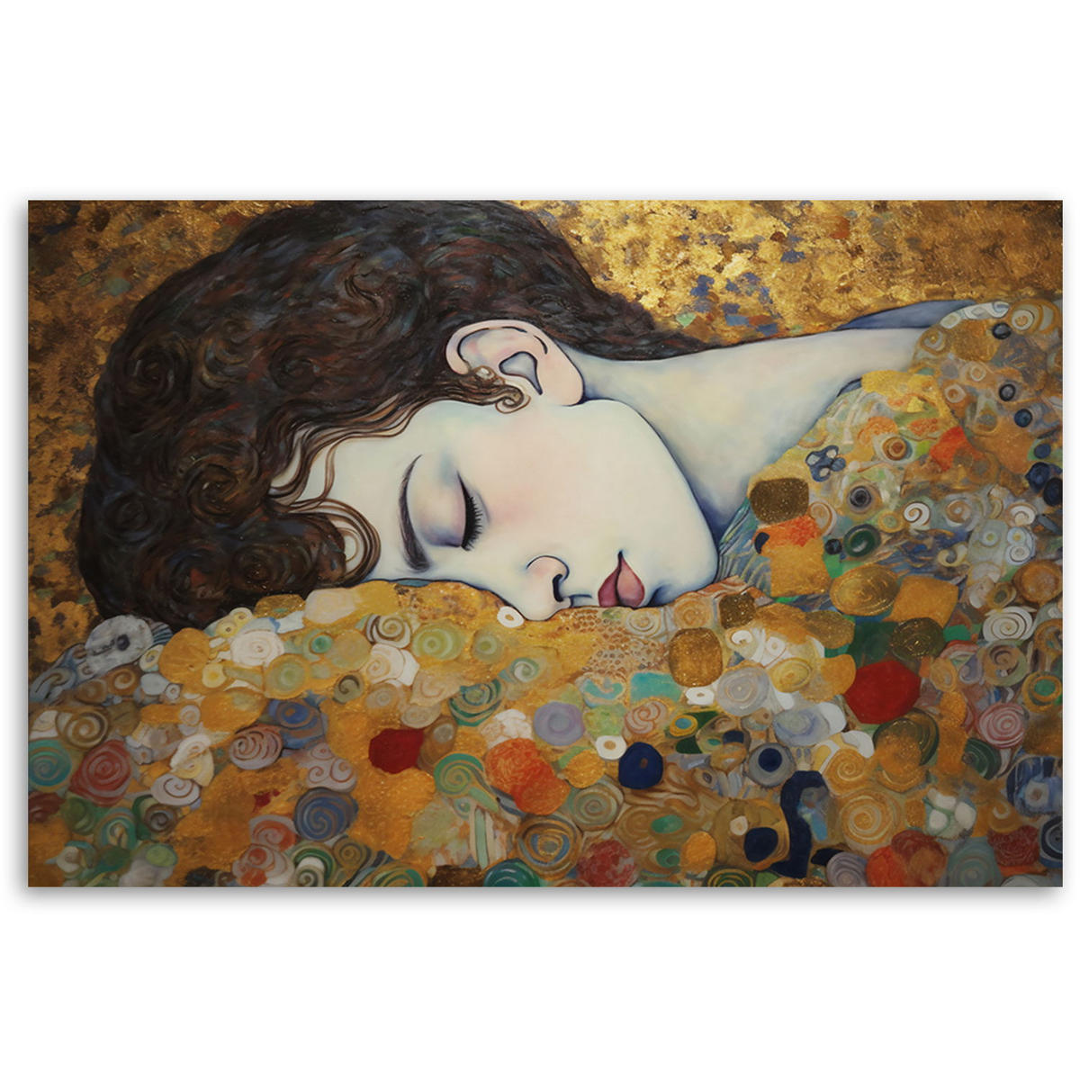 KUNSTDRUCK Gold 90/60 cm - Goldfarben, Textil (90/60cm) - KUNSTLOFT