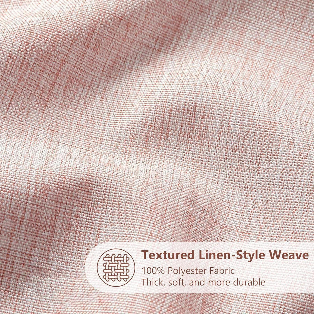 DUSCHVORHANG Leinen 122 x 182 cm Rosa - Rosa, Textil (122/182cm)