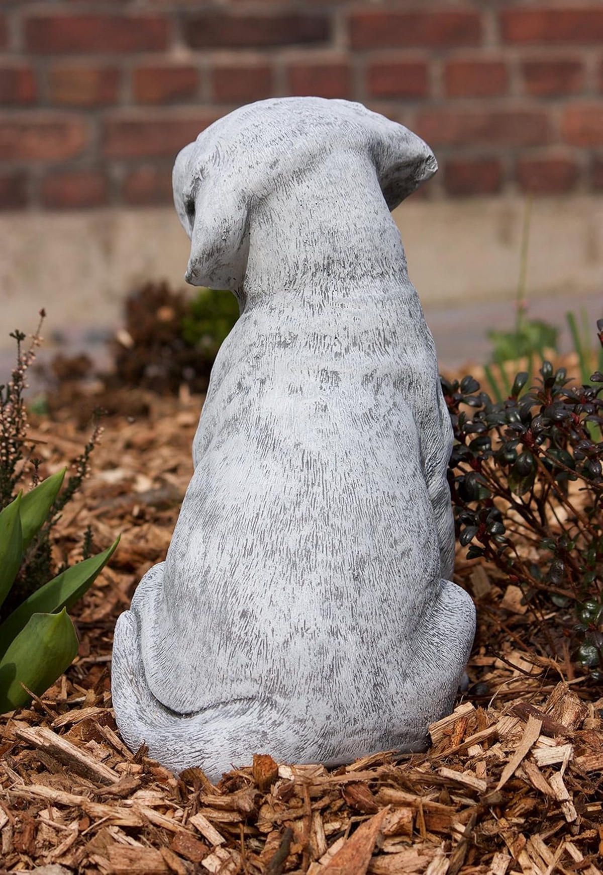 STEINFIGUR großer Labrador, frostfest, massiver Steinguss - Grau, Stein (20/36/30cm) - stoneandstyle