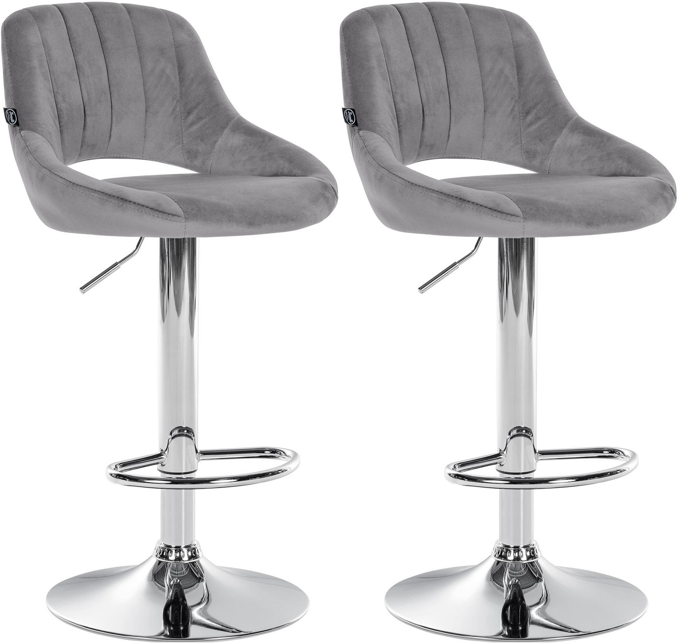 TPFLiving Barhocker Grau 47x106x48 cm