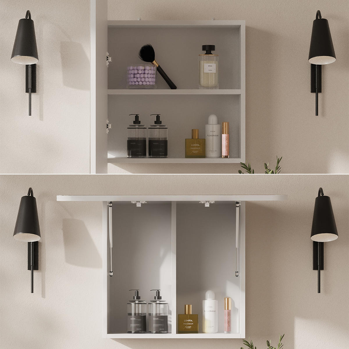 KOUPELNOVÁ ZRCADLOVÁ SKŘÍŇKA Zino Bílá - bílá, kompozitní dřevo (70/50/17.4cm) - Vicco