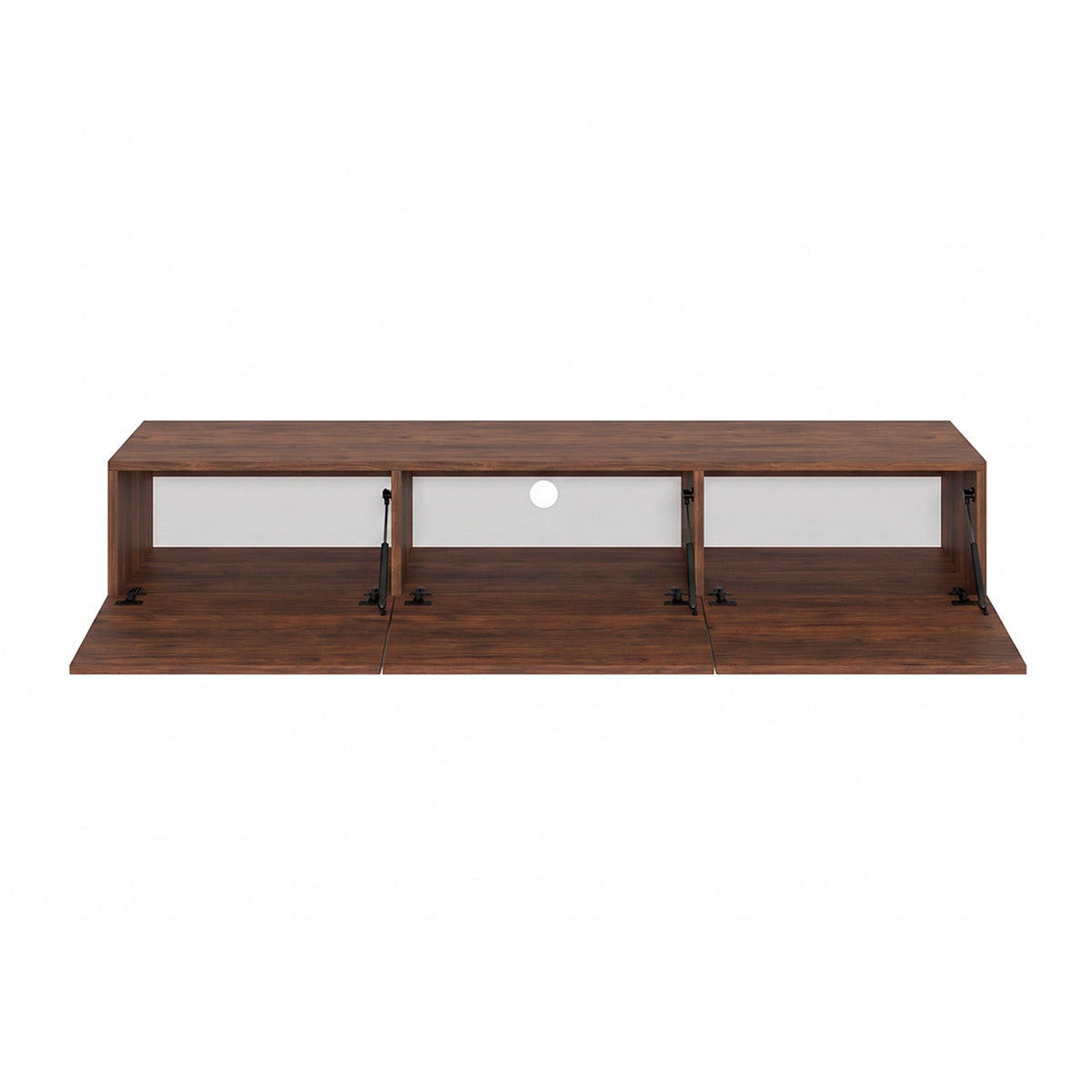 TV STOLEK Idao Tmavé dřevo - hnědá, kompozitní dřevo (160/35/29.6cm) - Petits-meubles