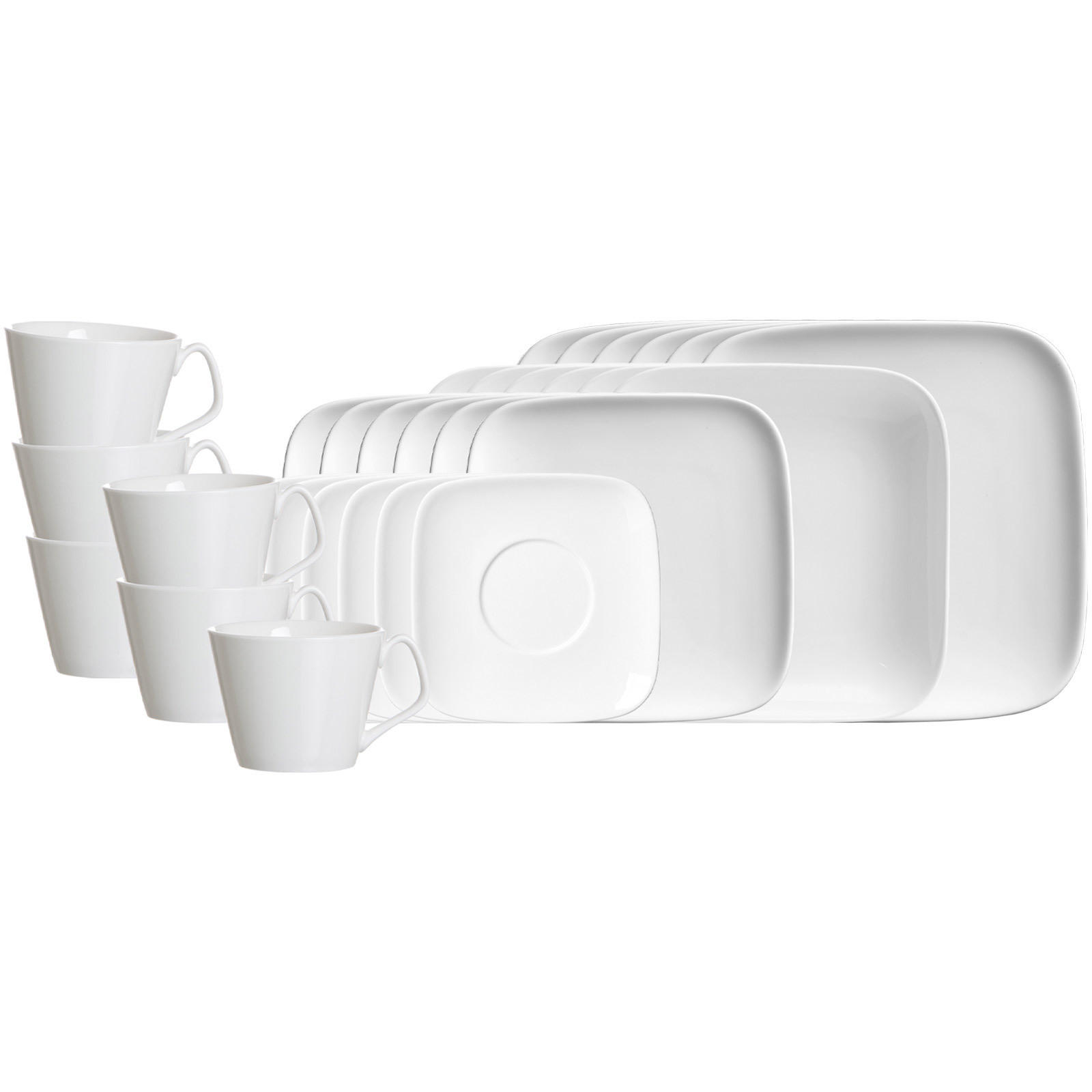 KOMBISERVICE Arena weiß 30er Set - Weiß, Keramik (1/1/1cm) - Ritzenhoff Breker