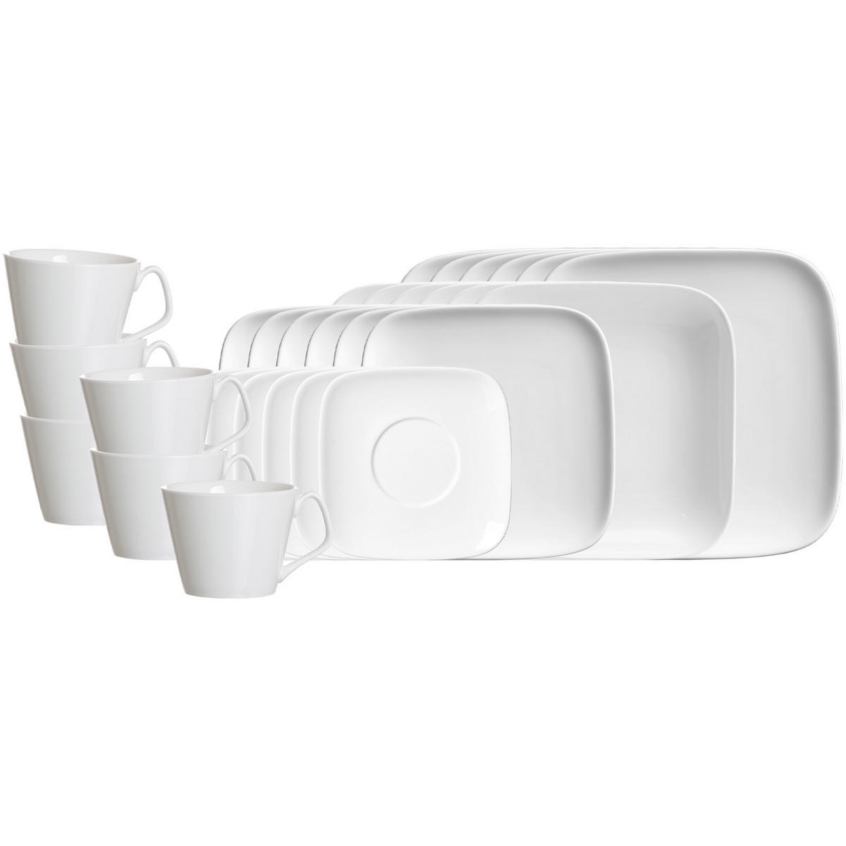KOMBISERVICE Arena weiß 30er Set - Weiß, Keramik (1/1/1cm) - Ritzenhoff Breker