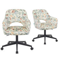BÜROSTUHL Mika-Ilvy 2er-Set - Multicolor/Schwarz, Textil/Metall (60/84/65cm) - DUBI Möbel