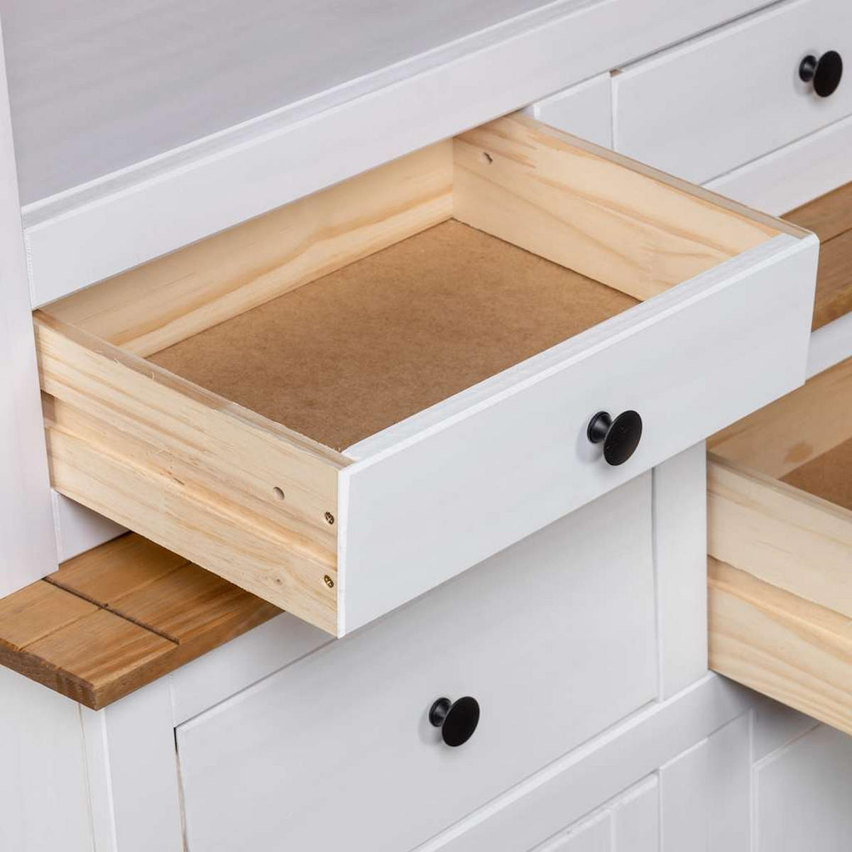 HIGHBOARD Weiss 93/40,5/180 Cm Kiefernholz Panama - Weiß, Holz (40.5/180/93cm) - vidaXL