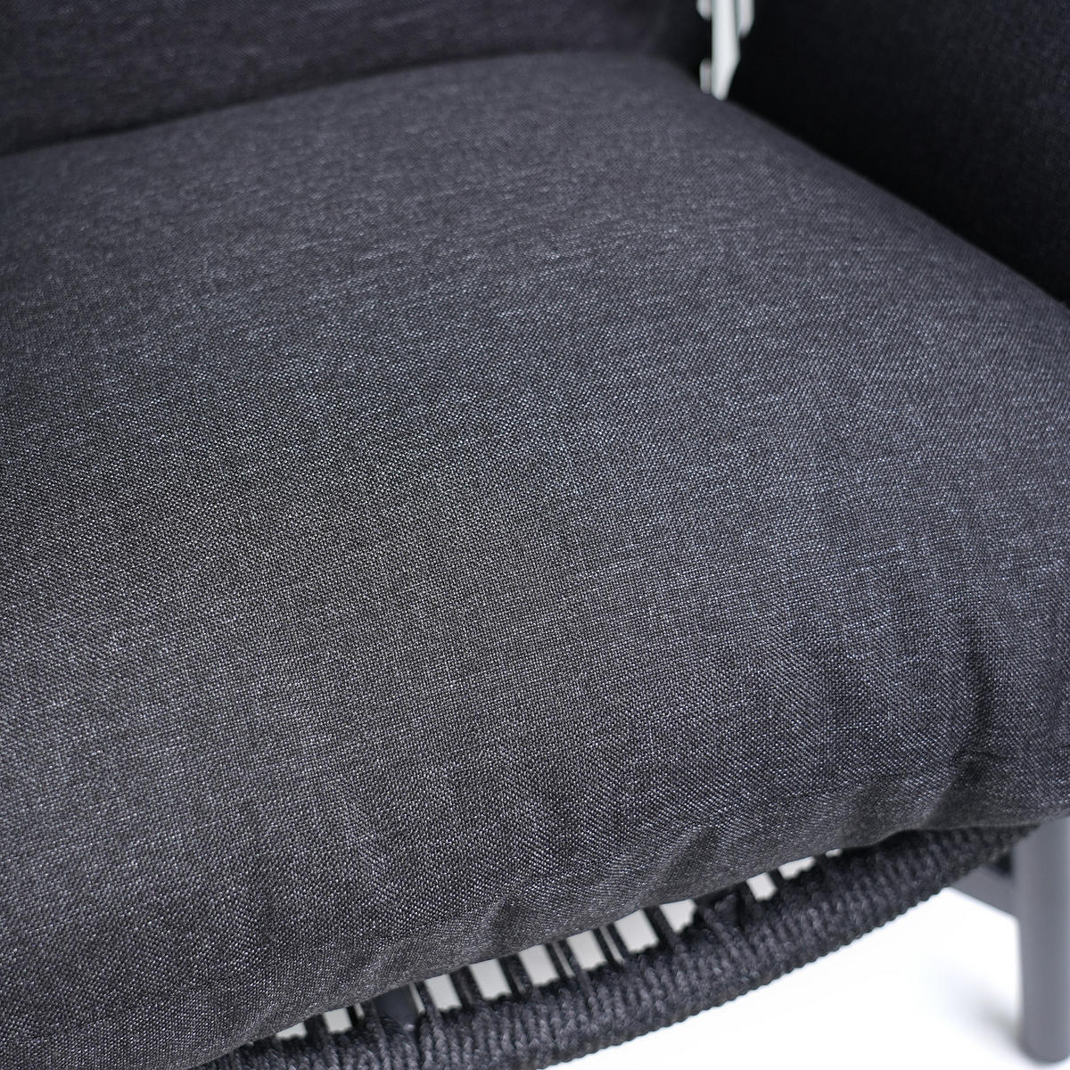 GARTENSESSEL - Eisen / Polyester - Schwarz, Textil/Metall (100/140/100cm) - home24