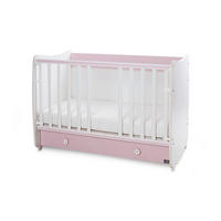 BABYBETT Dream NEW 120 pink 120 x 60 cm, Schaukelbett, Schreibtisch, Hubgitter, 2 Höhenpositionen - Rosa, Holzwerkstoff (60/120cm) - Lorelli