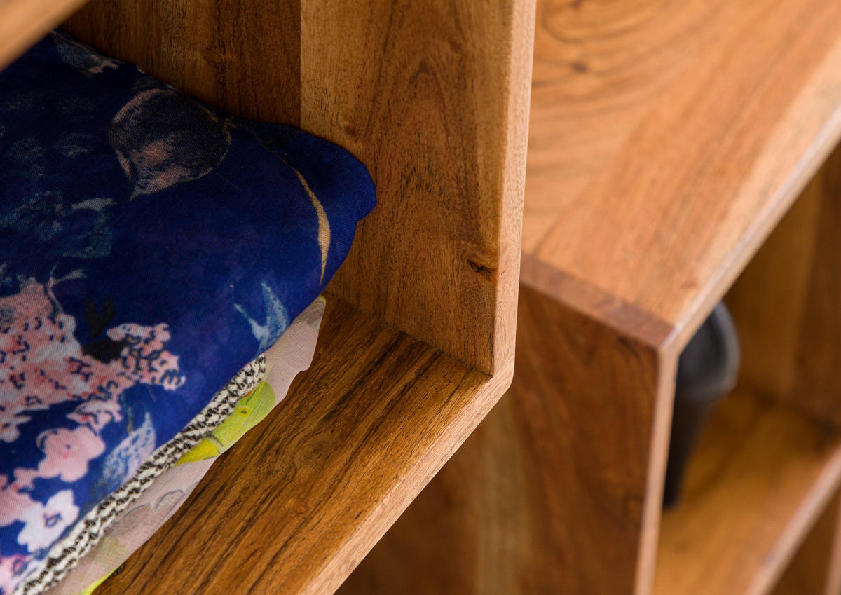 WÜRFELREGAL Akazie 30x40x30 natur lackiert MONTREAL #133 - Braun, Holzwerkstoff (30/30/40cm) - Massivmoebel24