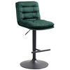 BARHOCKER Samt grün - Schwarz/Grün, Textil/Metall (42/94/56cm) - CLP