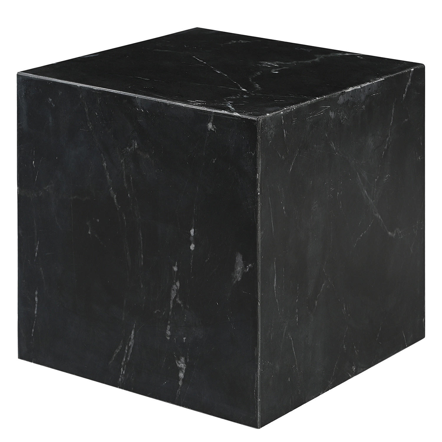 BEISTELLTISCH - Marmor - Schwarz, Stein (40/40/40cm) - home24