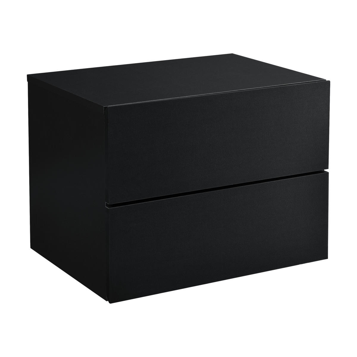 WANDREGAL Ampfing - Schwarz, Holzwerkstoff (40/30/29cm) - [en.casa]