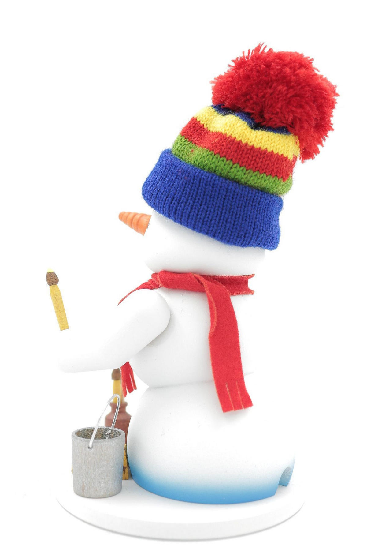 RAUCHFIGUR Schneemann Weiß Maler 19 cm - Multicolor, Holz (15/19/0.1cm)