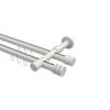 INNENLAUF-GARDINENSTANGEN-SET Prestige Estana 360 cm (geteilt in 2 x 180 cm), 2-läufig, 20 mm Ø Weiß - Weiß, Metall (360cm) - INTERDECO