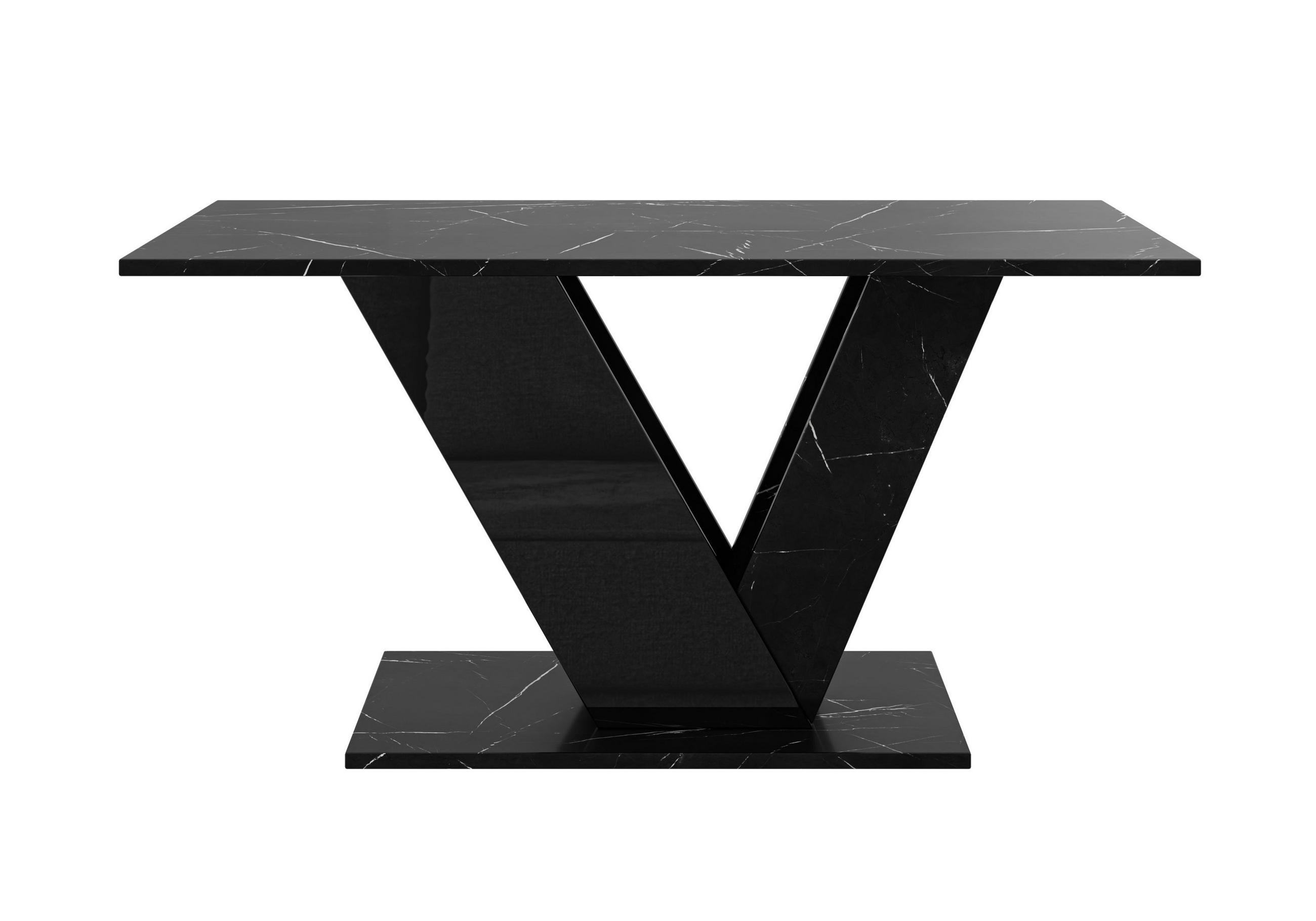 COUCHTISCH 100 cm Schwarz Marmor-Optik - Schwarz, Holzwerkstoff (60/100/55cm) - Home Collective