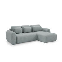 ECKSOFA Gaston Mit Schlaffunktion - Dunkelgrau, Holzwerkstoff/Textil (304/190cm) - Fun Möbel