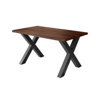 ESSTISCH JULIUS X - Nussbaumfarben/Schwarz, Holz (80/140/77cm) - SAM