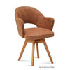 ARMLEHNSTUHL drehbar (2er-Set) Dosya 59x87x61 Eiche geölt/Cognac - Cognac/Eichefarben, Kunststoff (61/87/59cm) - 58aufmkessel